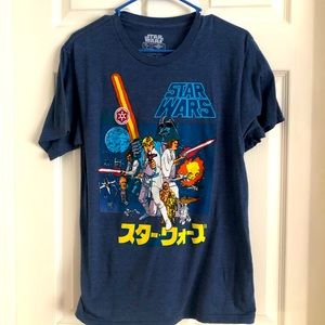 Star Wars Japanese Blue Tee Shirt